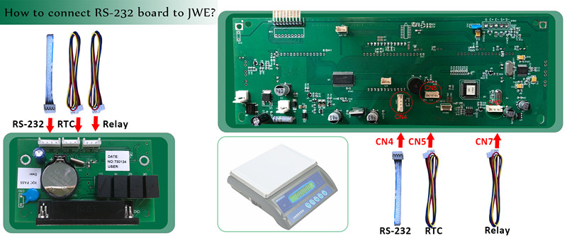 rs-232+rtc+röle kartı JWE tartısına nasıl bağlanır
