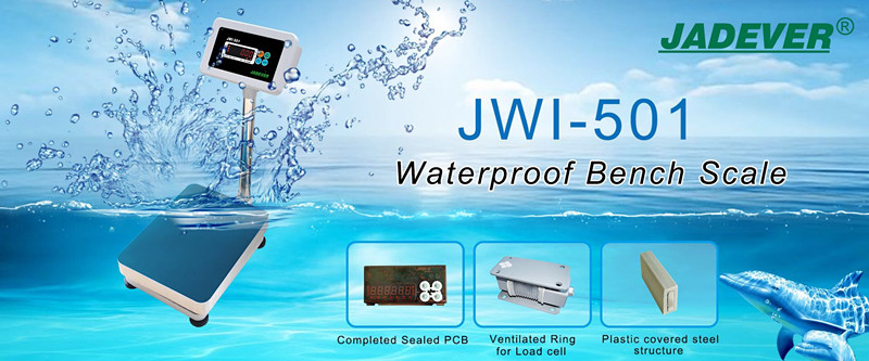 Jadever JWI-501 deniz ürünleri için su geçirmez tezgah terazisi IP68