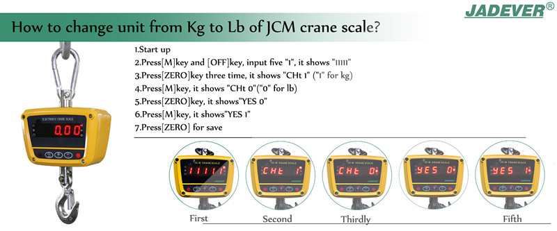 JCM vinç kantarının kg ve lb'si arasındaki birim nasıl değiştirilir
