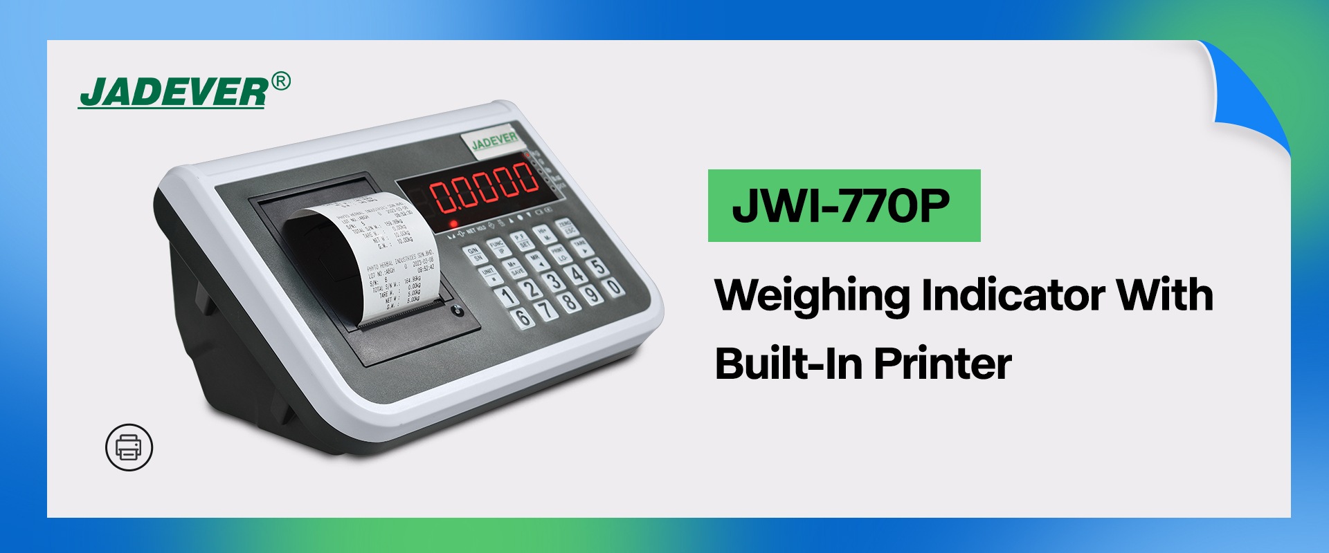 JADEVER JWI-770P Dahili Baskı Tartım Göstergesi Tartım Yönetimini Tek Adımda Gerçekleştirir