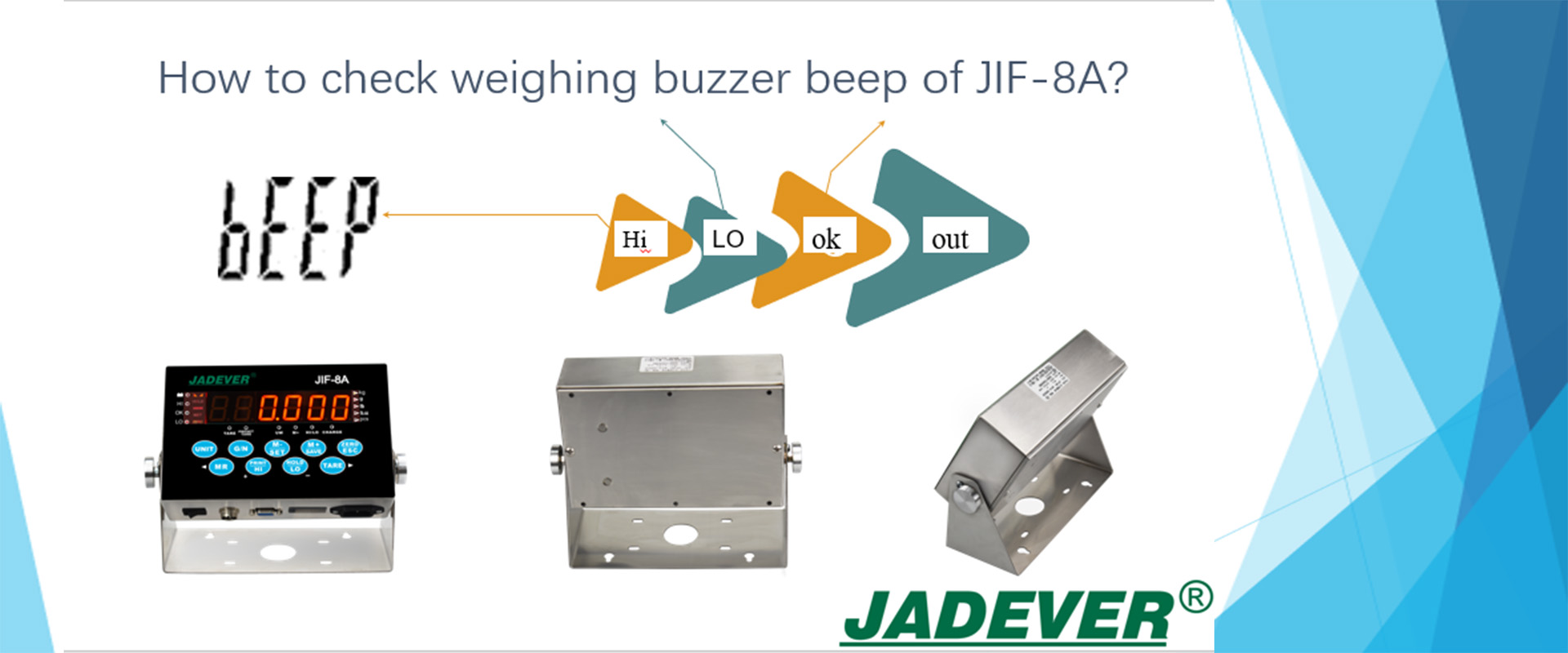 JIF-8A'nın tartım buzzer bip sesi nasıl kontrol edilir?
