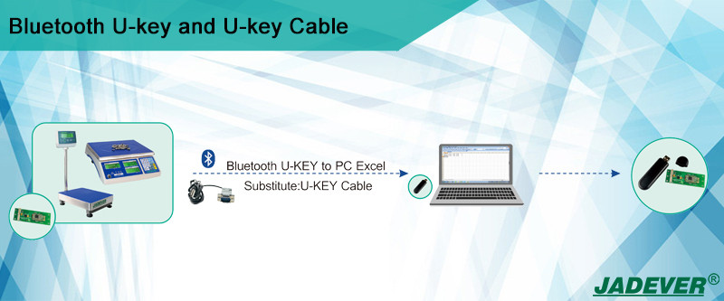 bluetooth ukey ve ukey kablosu ile tartı verilerini PC'ye göndermek için
