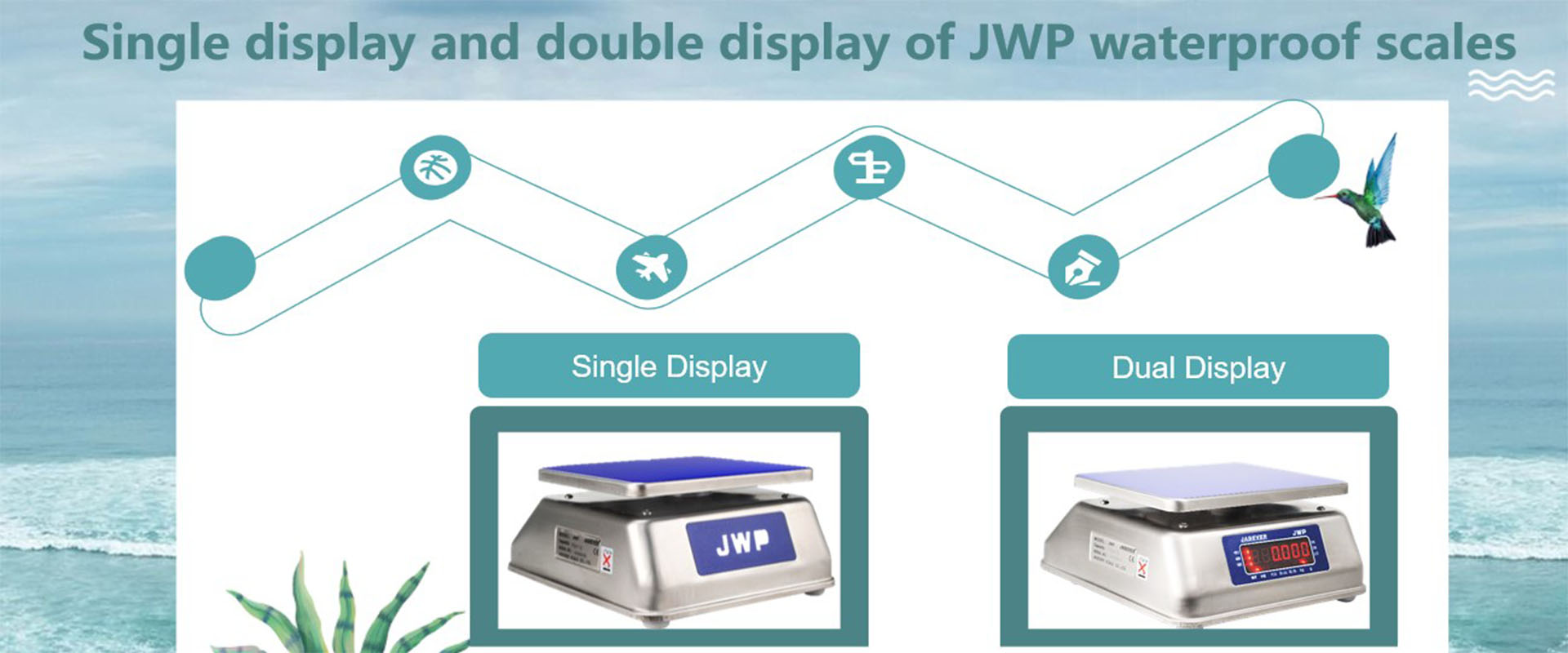JWP su geçirmez terazilerin tek ekranı ve çift ekranı
